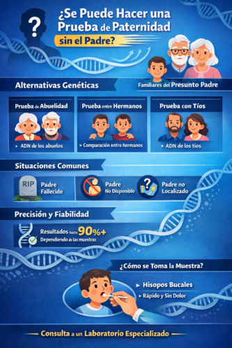 prueba de paternidad sin el papá